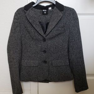 BDG Charcoal/black/multi blazer w/ hobo elbows